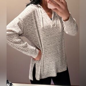 LOFT soft ribbed pullover hoodie